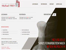 Tablet Screenshot of natursteine-frey.de